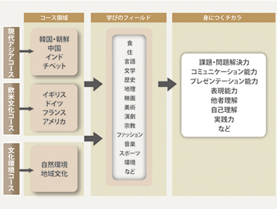 国際文化学科コース概念図