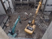 01【20161104】解体工事（1号館旧館部分南側）／新教室棟北エリア