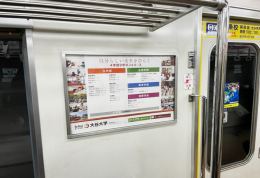 京都市営地下鉄  車内ドア横ポスター（東西線・烏丸線）