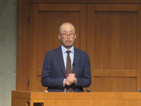 藤枝真教授による講話の様子