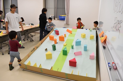 制作物を転がしています