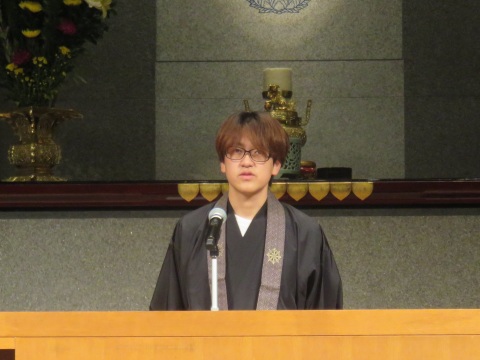 学生による感話の様子