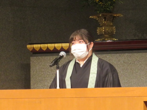 学生による感話の様子