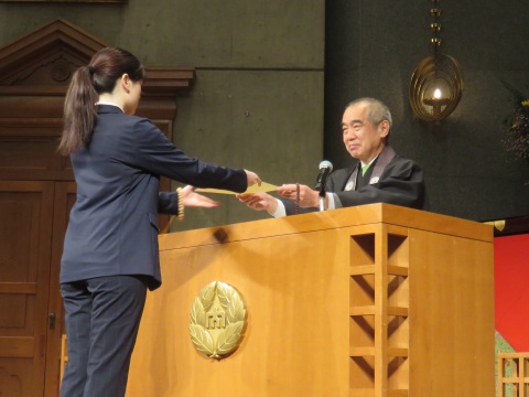 卒業証書・学位記授与