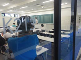 大谷大学新聞社による取材の様子