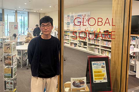 語学学習支援室（GLOBAL SQUARE）にて