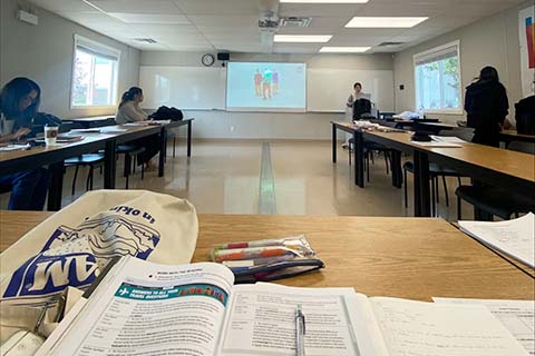 留学先での授業の様子