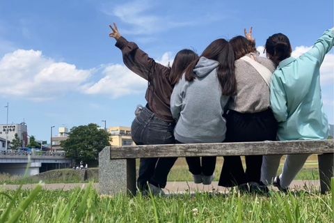 休み時間は賀茂川まで友人と散歩